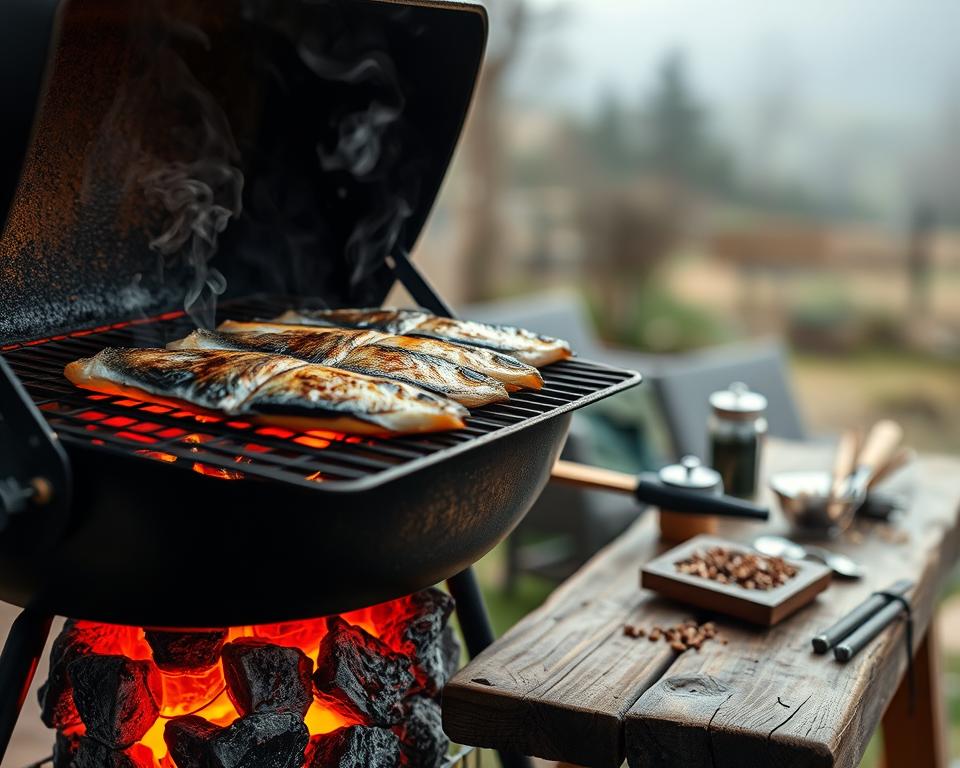 how to smoke fish on a charcoal grill