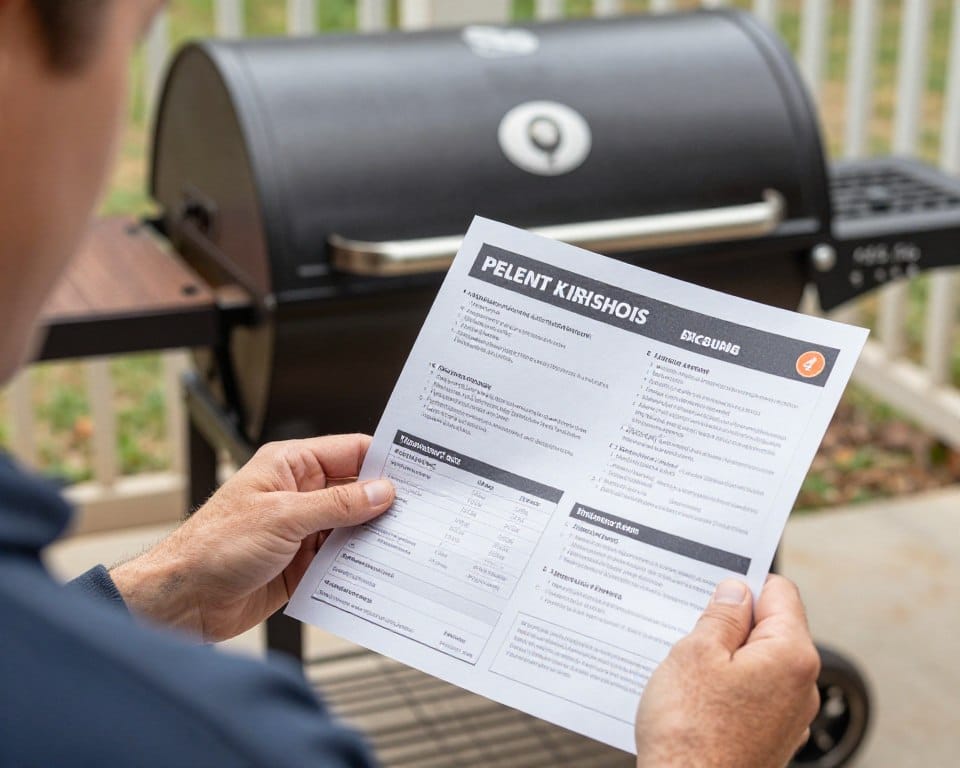 Customer reading pellet grill instruction manual and getting started guide Customer reading pellet grill instruction manual and getting started guide