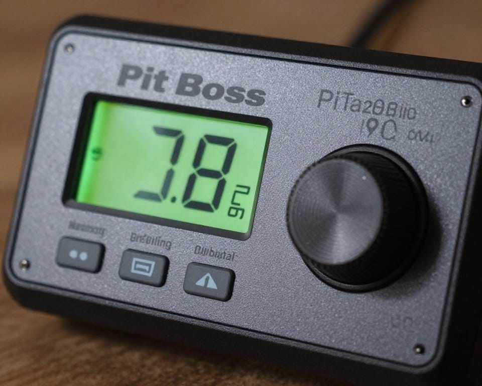 Pit Boss 850 digital LED controller and temperature adjustment dial Pit Boss 850 digital LED controller and temperature adjustment dial