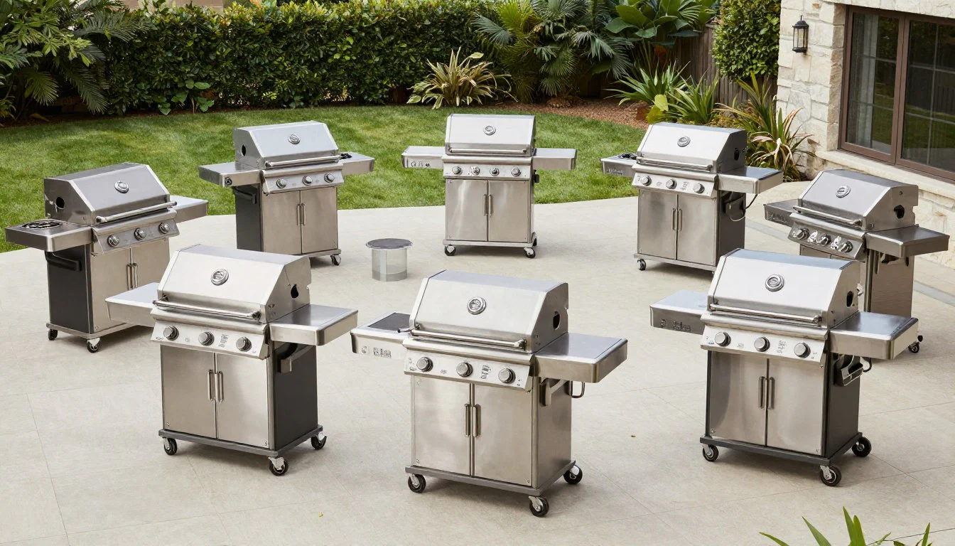 top 10 gas grills in 2025 displayed on outdoor patio