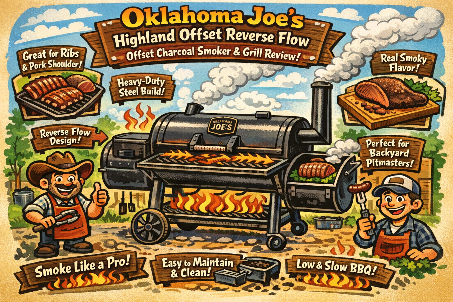 Oklahoma Joe’s Highland Offset Reverse Flow