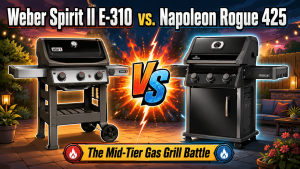 Weber Spirit II E-310 vs. Napoleon Rogue 425: The Mid-Tier Gas Grill Battle
