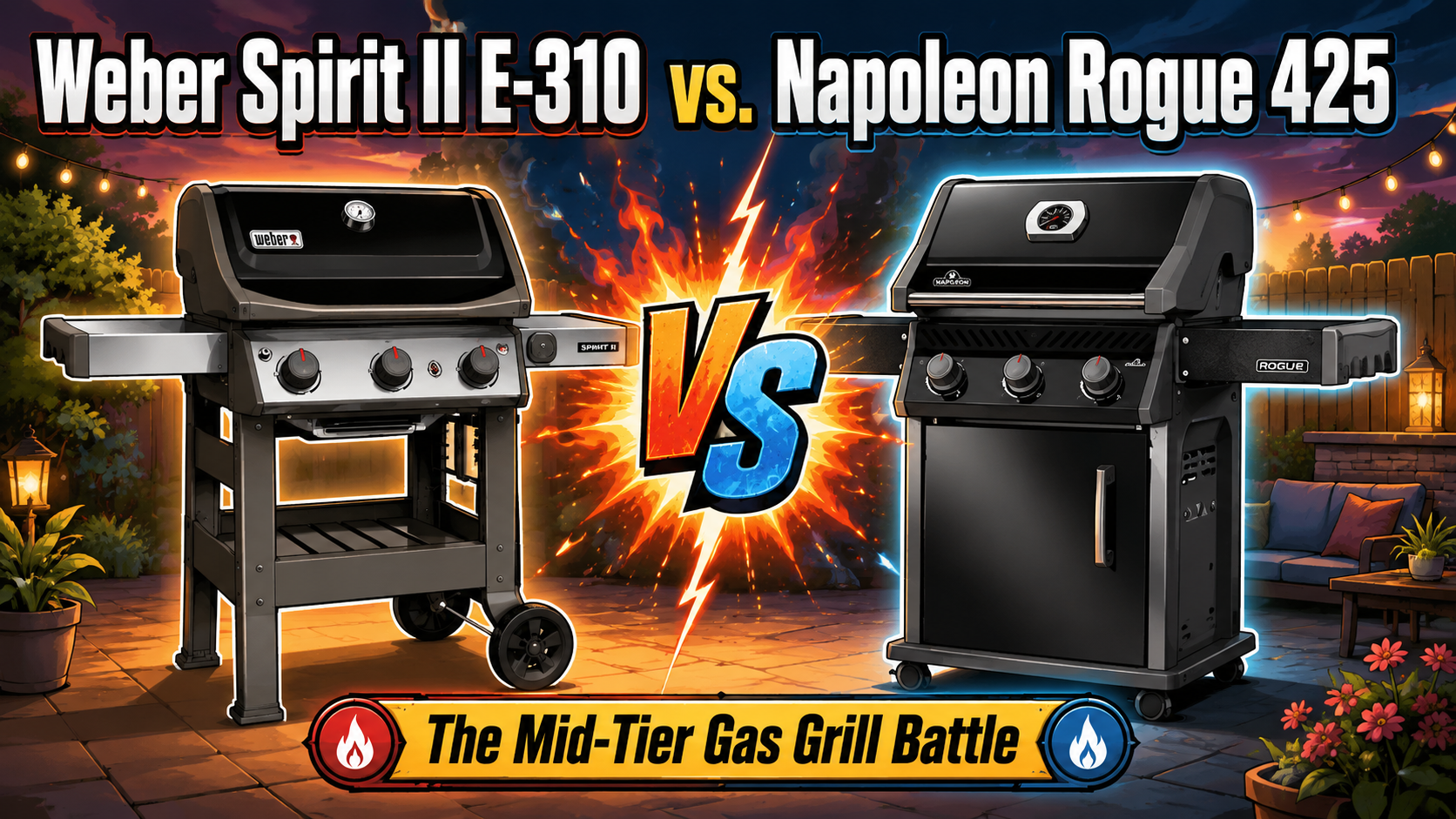Weber Spirit II E-310 vs. Napoleon Rogue 425