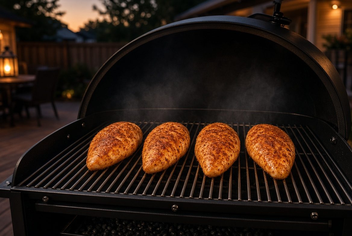 Pellet Grill Chicken Breast Recipe (350°F to 165°F)