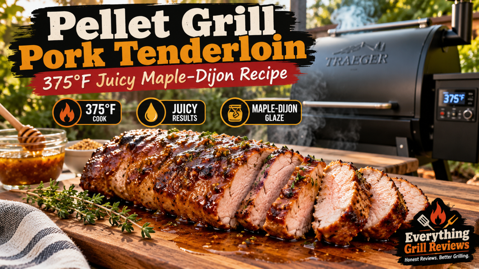 Pellet Grill Pork Tenderloin at 375°F: Juicy Maple-Dijon Recipe