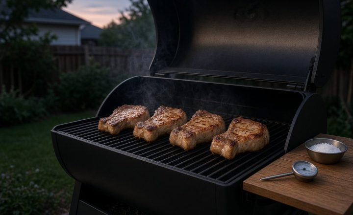 Thick-Cut Pork Chops on a Pellet Grill at 375°F