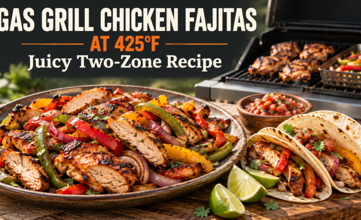 Gas Grill Chicken Fajitas at 425°F: Juicy Two-Zone Recipe.
