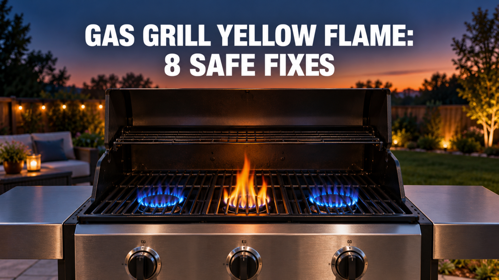 Gas Grill Flame Is Yellow or Orange: 8 Safe Fixes