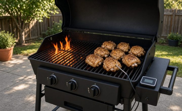 How to Grill Chicken Thighs on a Gas Grill at 375°F