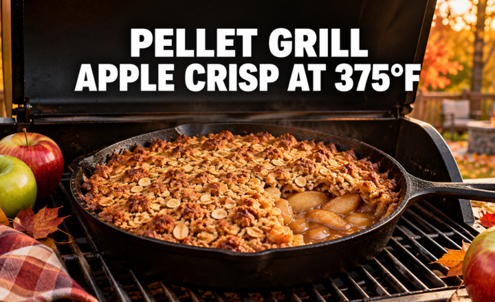 Pellet Grill Apple Crisp at 375°F: Easy Cast-Iron Recipe