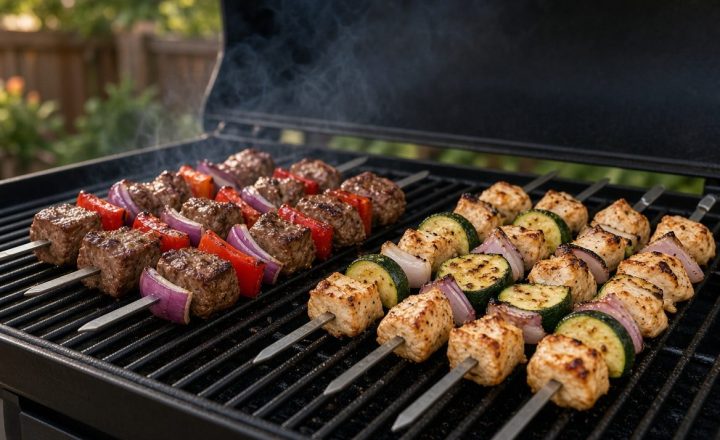 Pellet Grill Kebabs at 400°F: Beef or Chicken Recipe