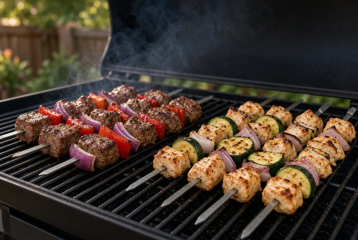 Pellet Grill Kebabs at 400°F: Beef or Chicken Recipe