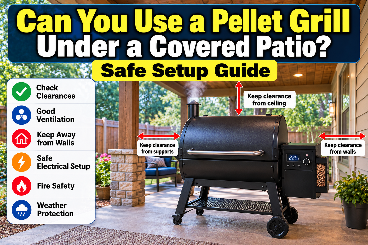 Can You Use a Pellet Grill Under a Covered Patio? Safe Setup Guide